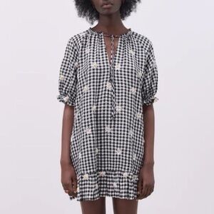 ZARA Daisy Gingham Shift Dress